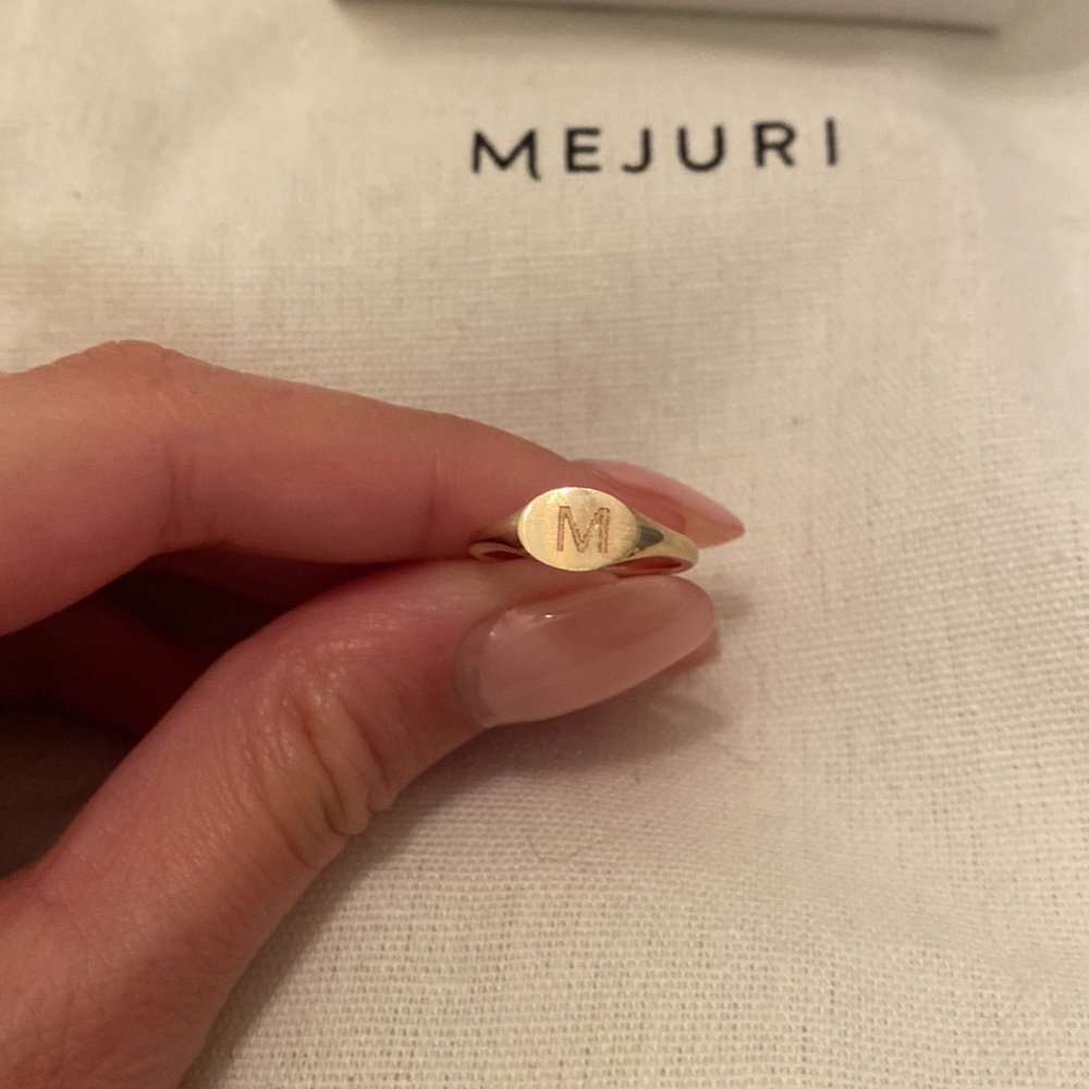 Mejuri Gold Initial Ring